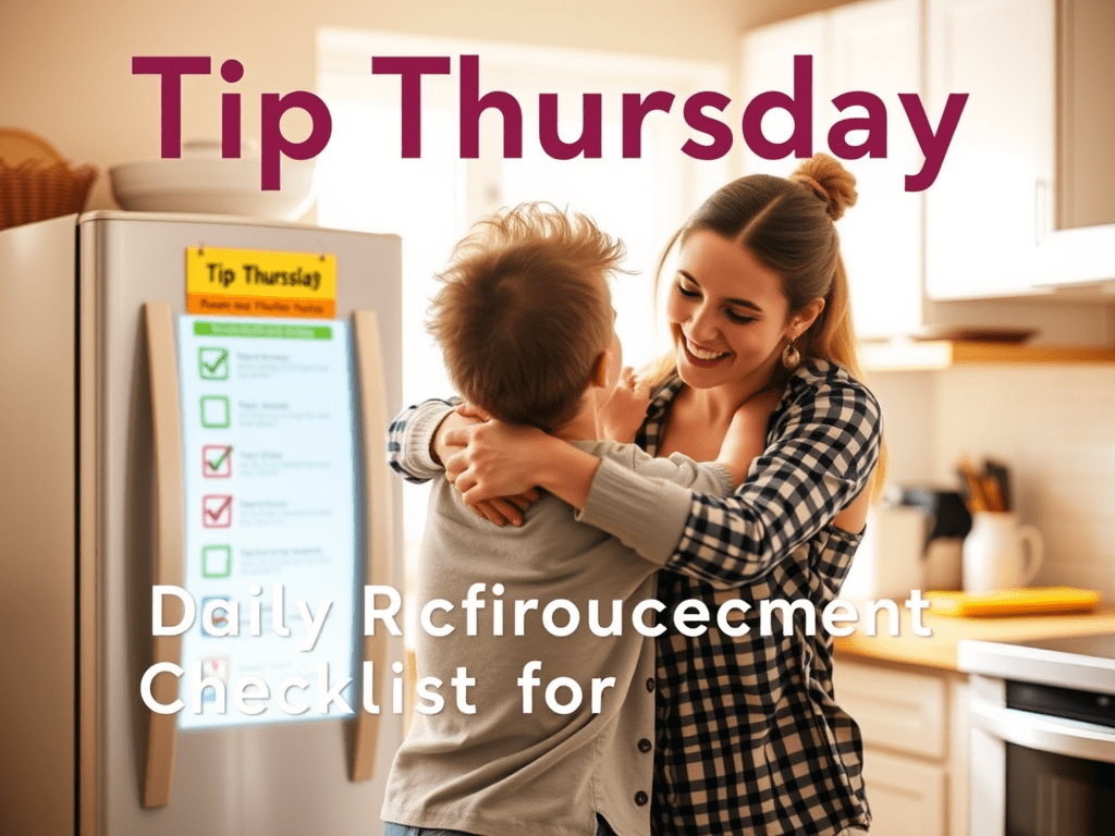 📝 Tip Thursday – Daily Positive Reinforcement Checklist for&nbsp;Parents